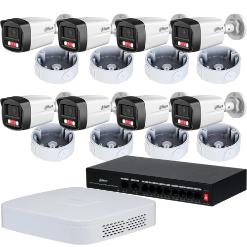 Комплект видеонаблюдения Dahua 8 IP камер 4Мп + IP 