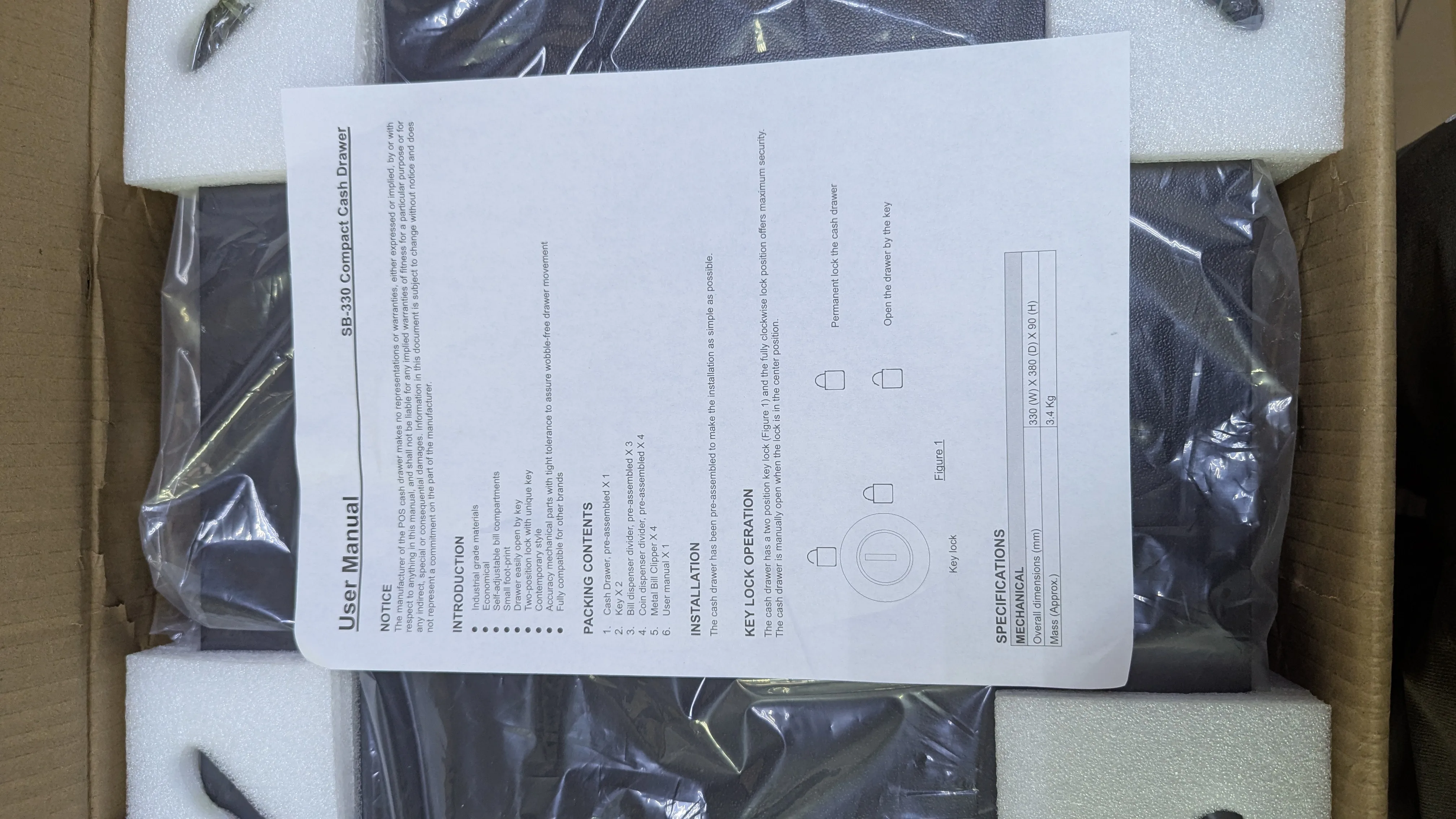 УЦЕНКА Денежный ящик АТОЛ SB-330-B 
