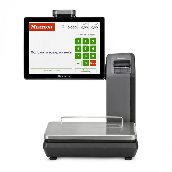 Торговые весы с печатью этикеток Mertech M‑ER 725 PM‑15.2 SELFPRINT