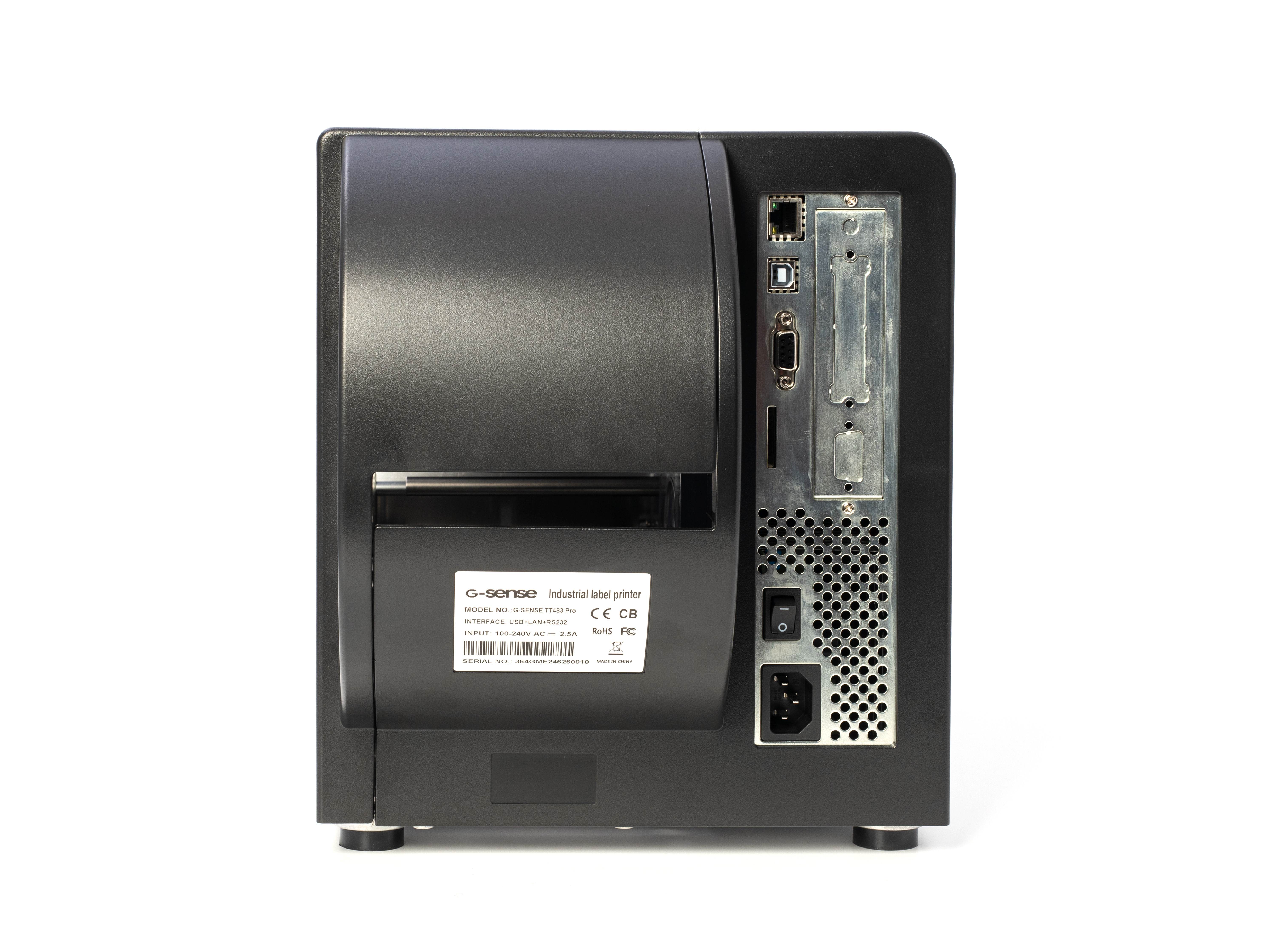 Принтер этикеток G-Sense TT483 PRO (термотрансфер, промышленный, 300 dpi, 4 inch, USB+RS232+LAN)