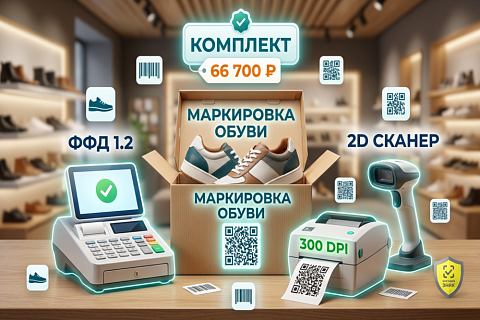 Оборудование для маркировки обуви: готовый комплект для магазина
