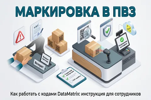 Как работать с маркировкой в ПВЗ: пошаговая инструкция, ошибки и возвраты