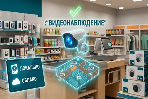 Видеонаблюдение для магазина: как выбрать камеры и комплект в 2026