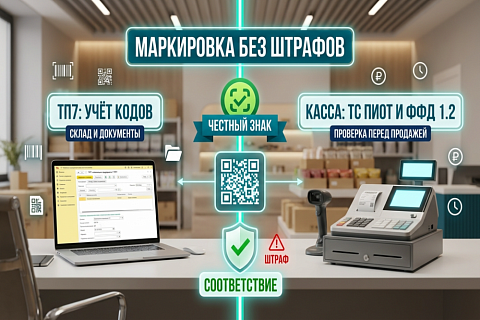 Маркировка «Честный ЗНАК» в ТП7: как работать без штрафов