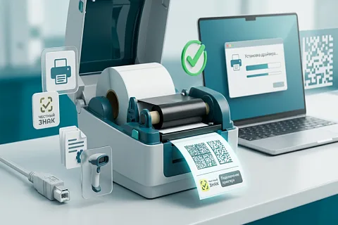 Как подключить принтер этикеток к «Честному знаку»: пошаговая инструкция 2026