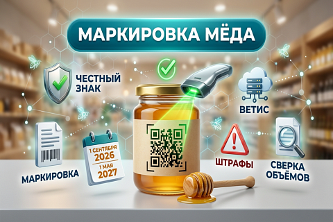 Маркировка мёда в 2026 году: сроки, правила и что нужно знать рознице