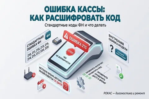 Ошибка кассы: как расшифровать код и что делать